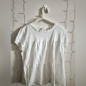 Time and Tru White Tiered Babydoll top
